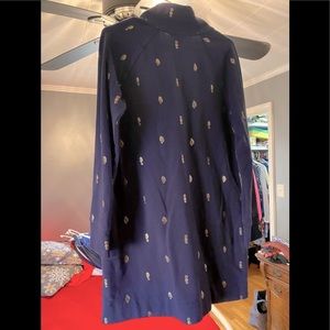 Lilly Pulitzer Skipper Dress Navy Large seahorses